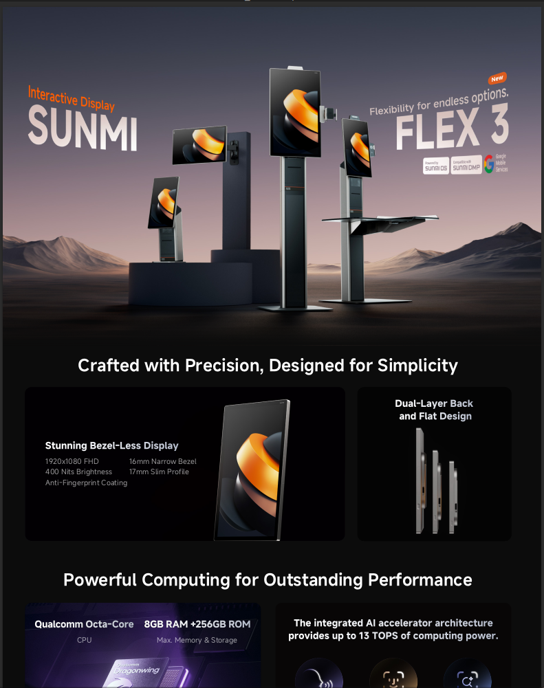 Sunmi Flex3 Data Sheet Preview